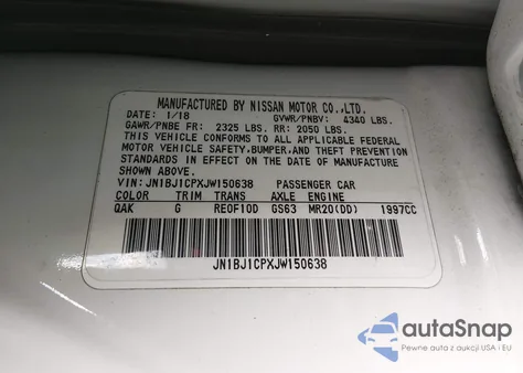 2018 Nissan Rogue Sport S z USA, uszkodzony, nr VIN JN1BJ1CPXJW150638